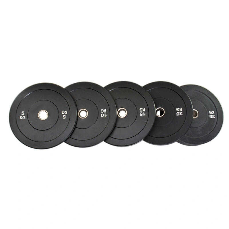 Black Bumper Oly Plate, cast iron, solid rubber Olympic weightlifting plates for crossfit strength training, Olympic rubber weightlifting gym plates, wholesale, factory direct supply, home fitne
