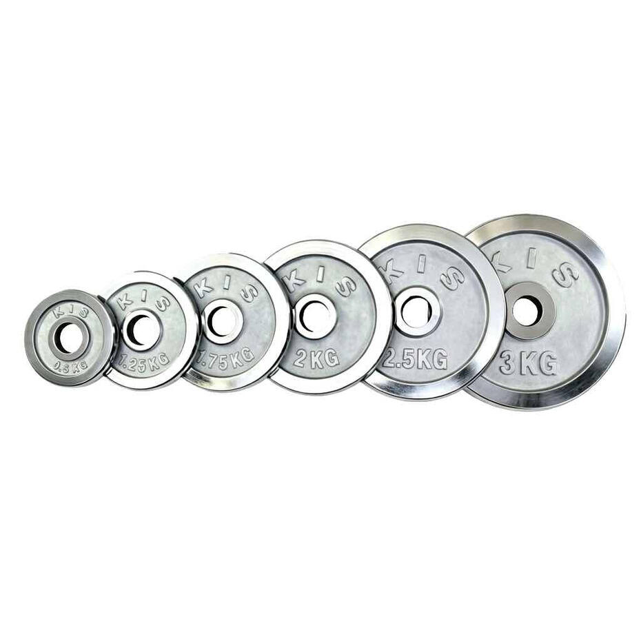 Chrome fractional weight plates for precise incremental barbell training and Olympic lifting