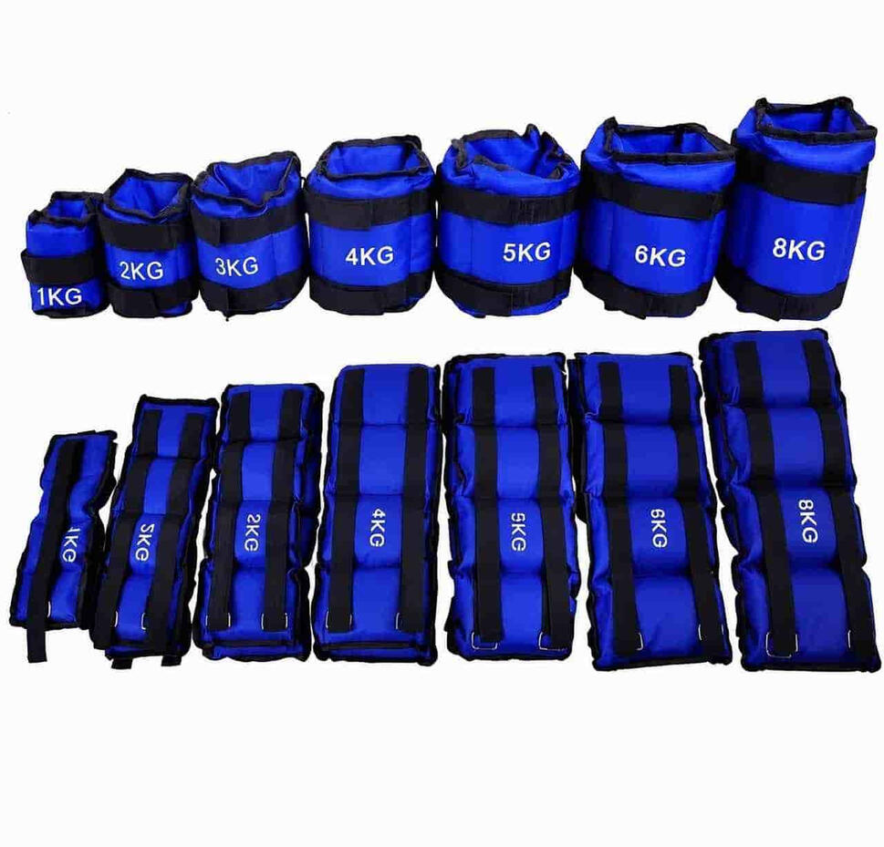 Heavy duty Oxford fabric ankle weights set with adjustable straps for strength training