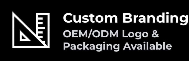 Custom branding OEM and ODM service with custom logo embossing and private label packaging